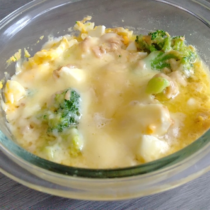 ダイエットに たまごブロッコリーツナのチーズでチン レシピ 作り方 By いちごっちゃ 楽天レシピ
